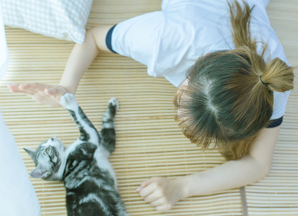 点击大图看下一张：西瓜少女清新丸子头私房俏皮写真