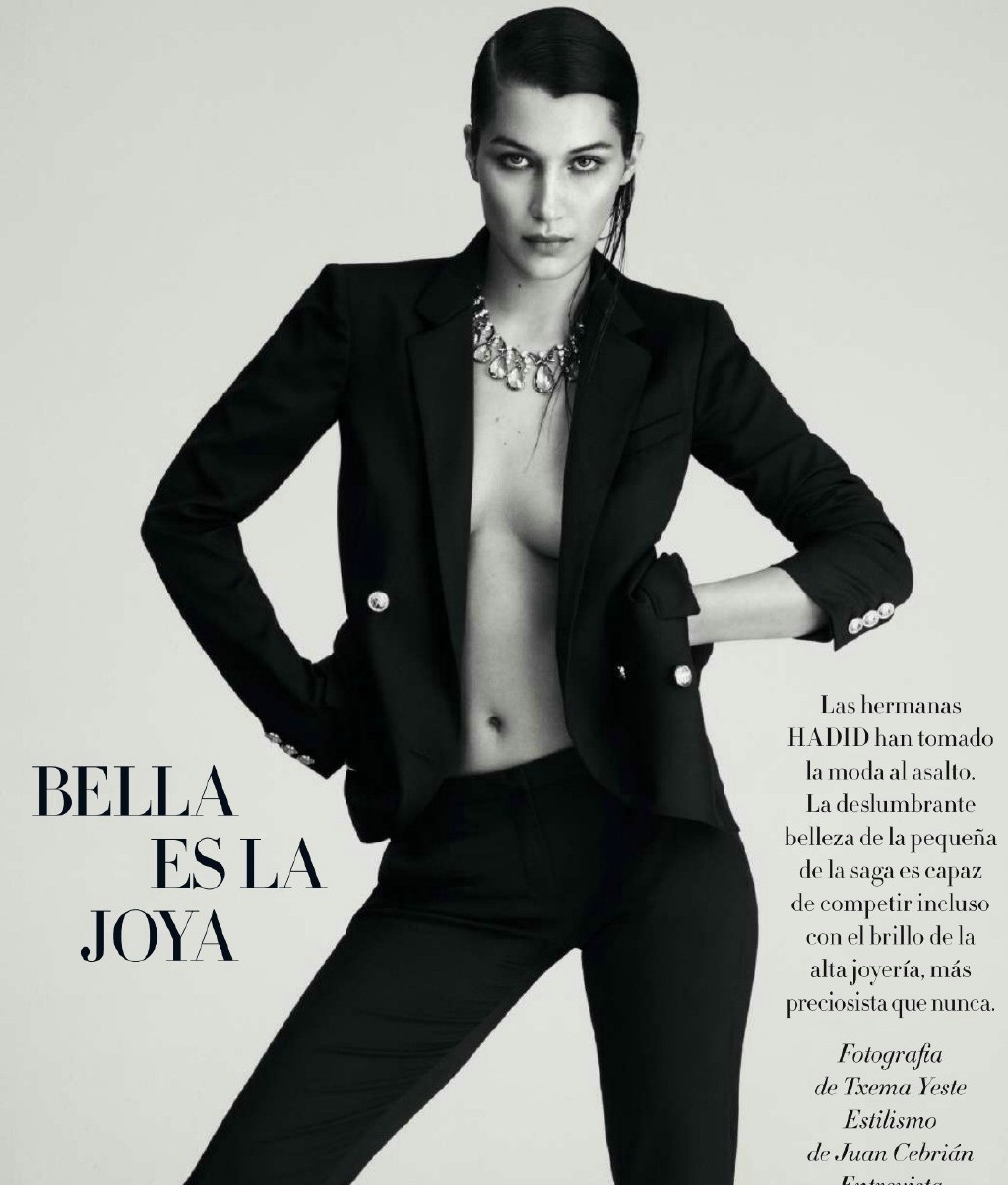 点击大图看下一张：Bella Hadid登上四月号Harper's Bazaar西班牙版封面