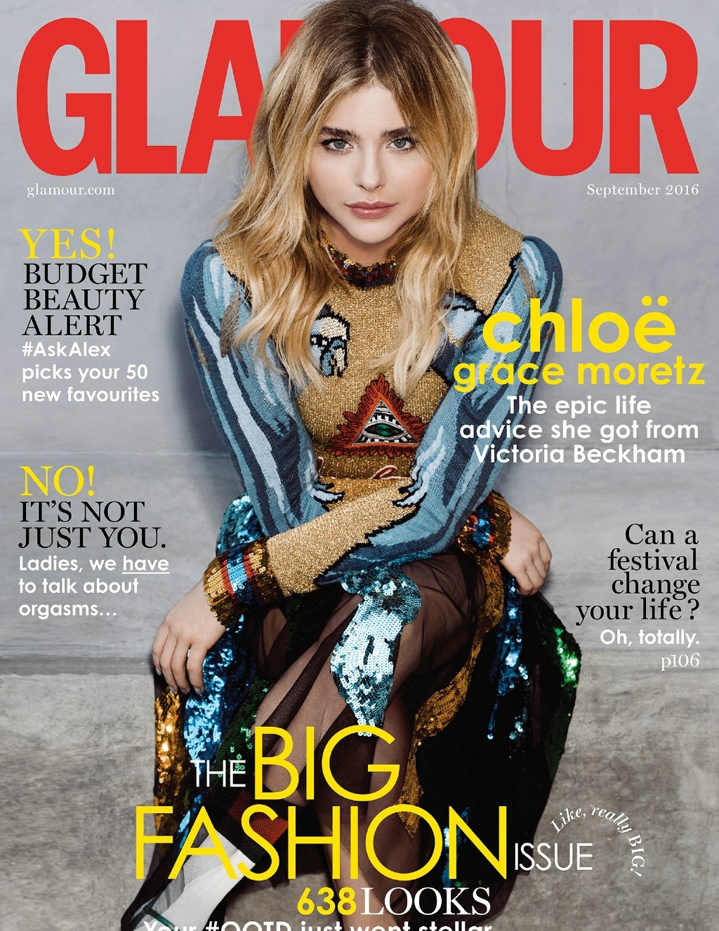 点击大图看下一张：Chloë  Moretz登上《Glamour》杂志封面
