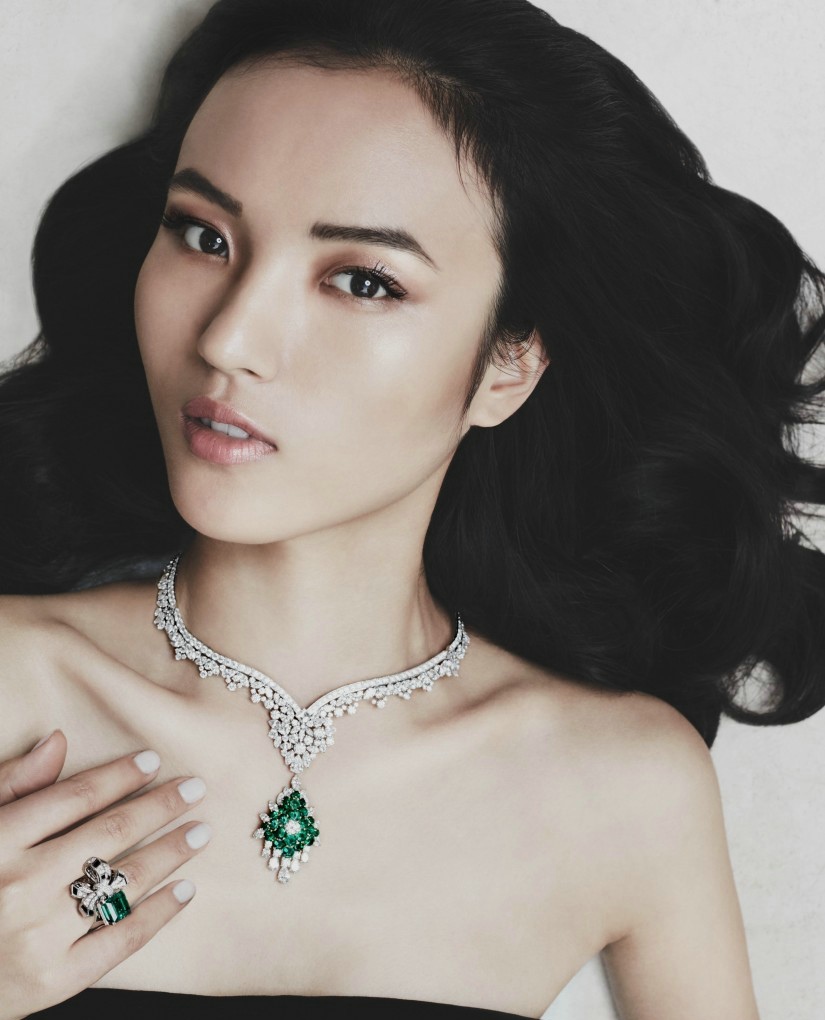 点击大图看下一张：超模王路平受邀登上杂志封面诠释华美高级珠宝