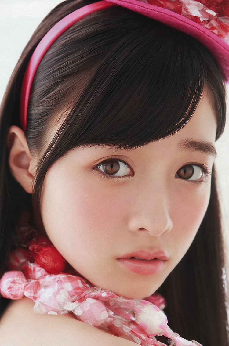点击大图看下一张：日本美女桥本环奈可爱小天使写真