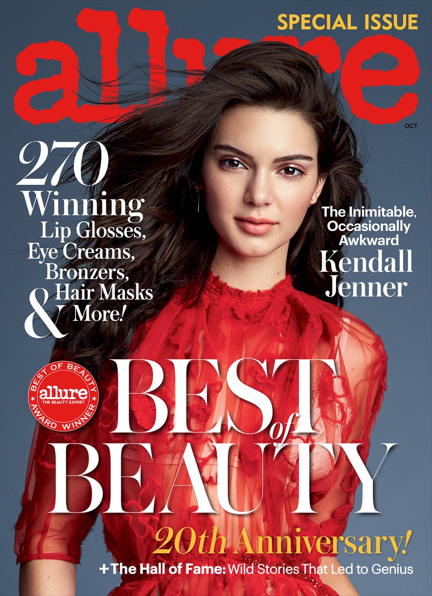 点击大图看下一张：肯达尔·詹娜美版Allure十月刊封面正当红