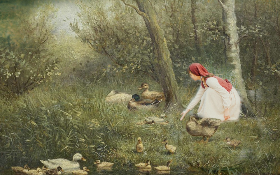 点击大图看下一张：荒野中的童话公主空荡独自一人写真