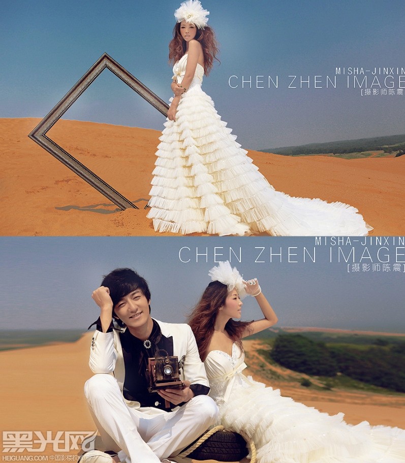 点击大图看下一张：沙漠进行曲 婚纱摄影