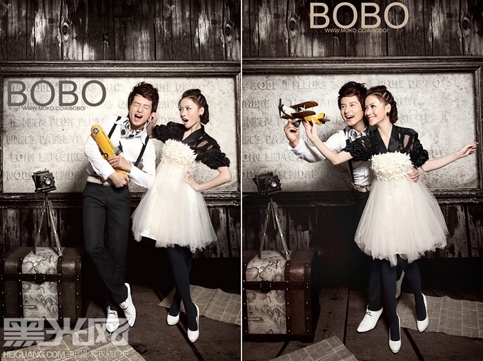 点击大图看下一张：咖啡的店王子与公主 婚纱摄影