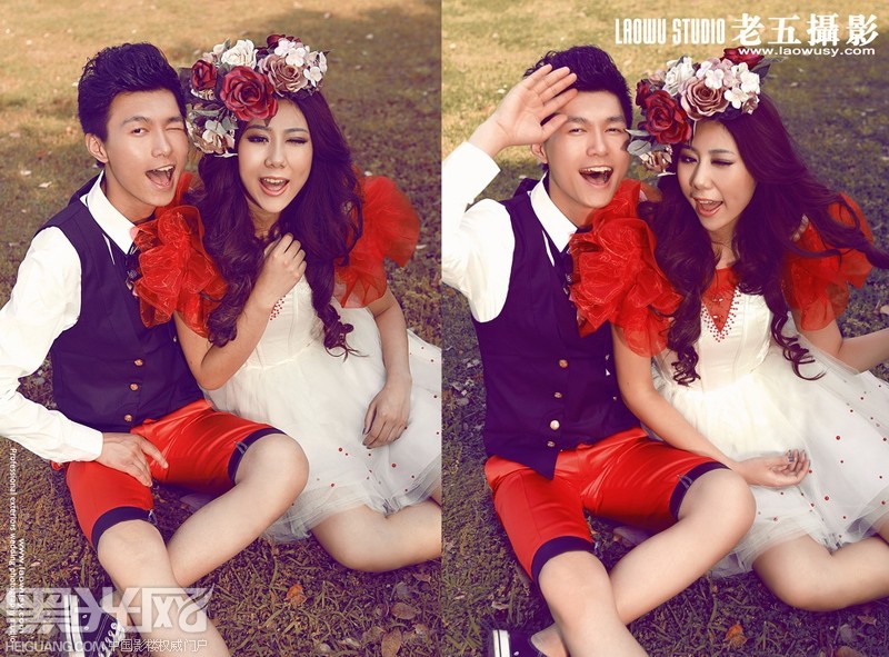 点击大图看下一张：幸福像花儿一样 婚纱摄影