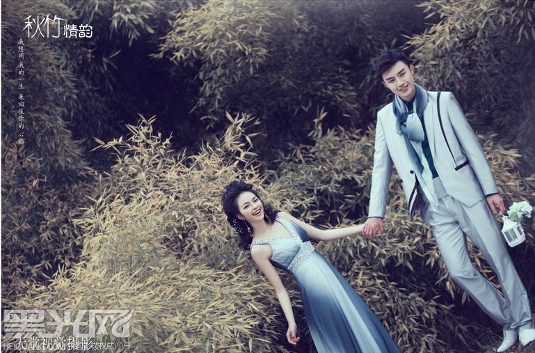 点击大图看下一张：秋竹情韵 婚纱摄影