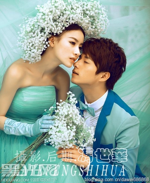 点击大图看下一张：蓝色恋 婚纱摄影