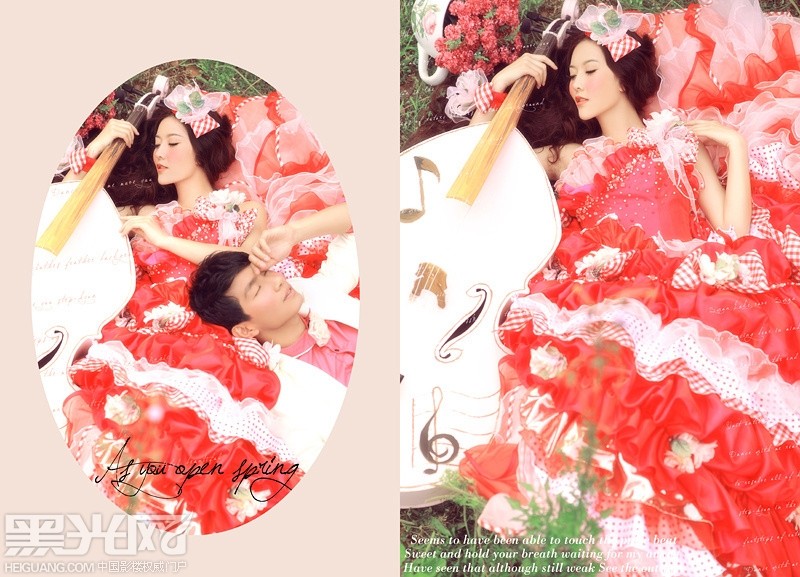 点击大图看下一张:为你打开的春天 婚纱摄影