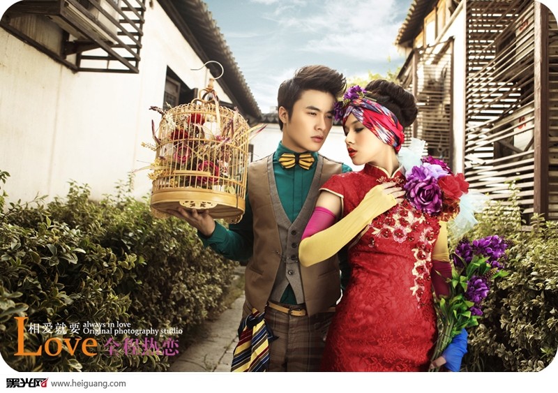 点击大图看下一张：中国风 婚纱摄影