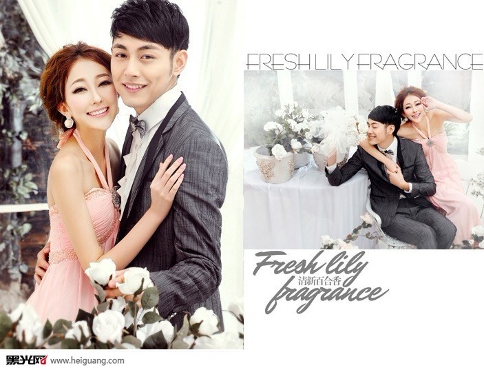 点击大图看下一张：清新百合香 婚纱摄影