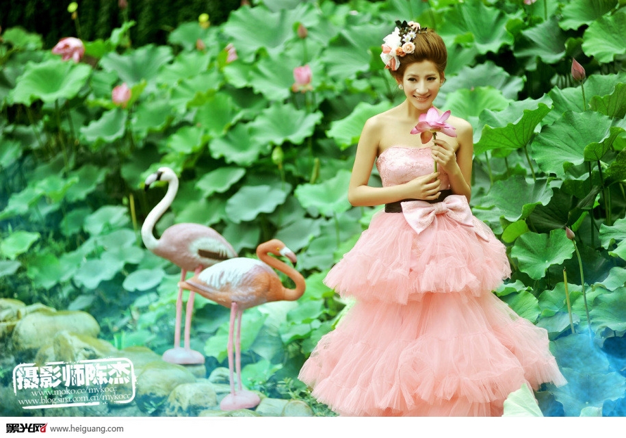 点击大图看下一张：荷塘缘 婚纱摄影