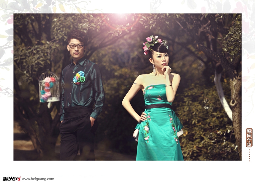 点击大图看下一张：春意盎然 婚纱摄影