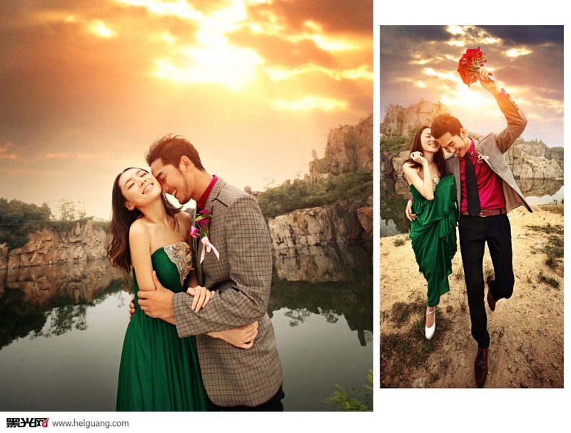 点击大图看下一张：滚石见证爱 婚纱摄影