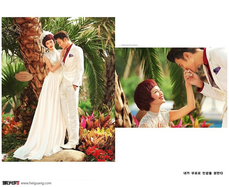 点击大图看下一张：短发情缘 婚纱摄影