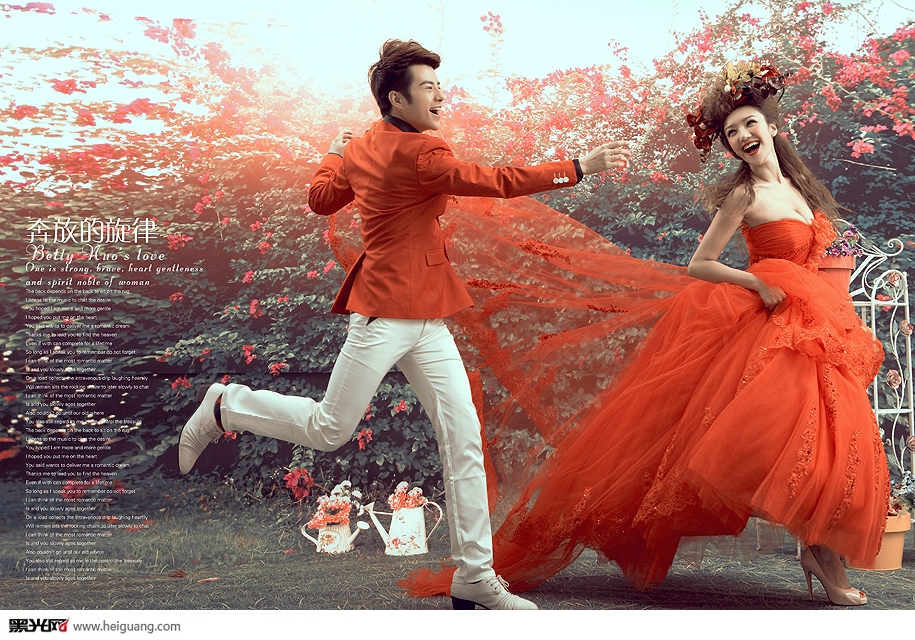 点击大图看下一张：奔放的旋律 婚纱摄影