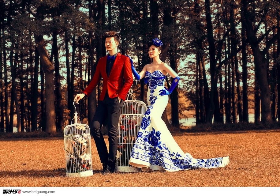 点击大图看下一张:青花瓷 婚纱摄影