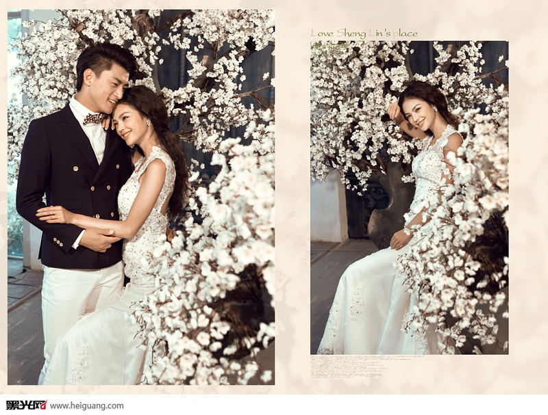 点击大图看下一张：爱的花境 婚纱摄影