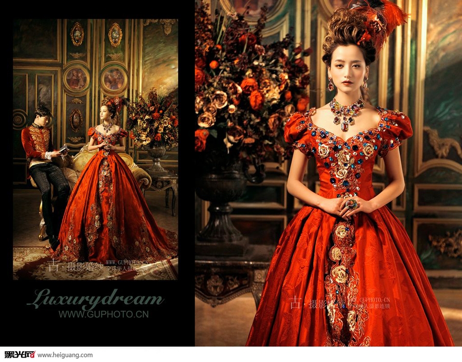 点击大图看下一张：奢华的梦 婚纱摄影