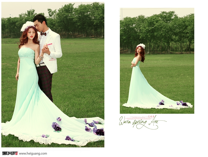 点击大图看下一张：恋暖春 婚纱摄影