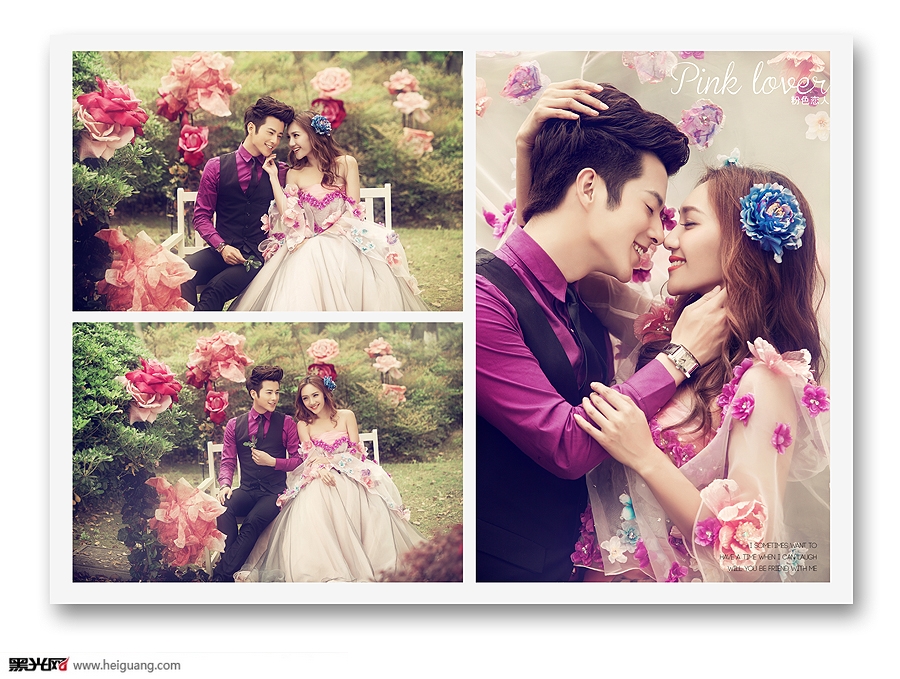 点击大图看下一张:粉色恋人 婚纱摄影
