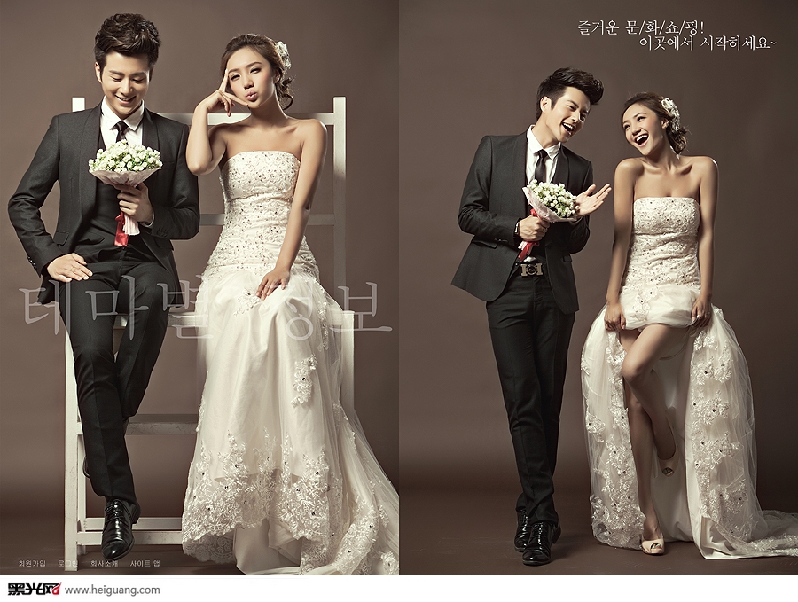 点击大图看下一张：纯色之恋 婚纱摄影