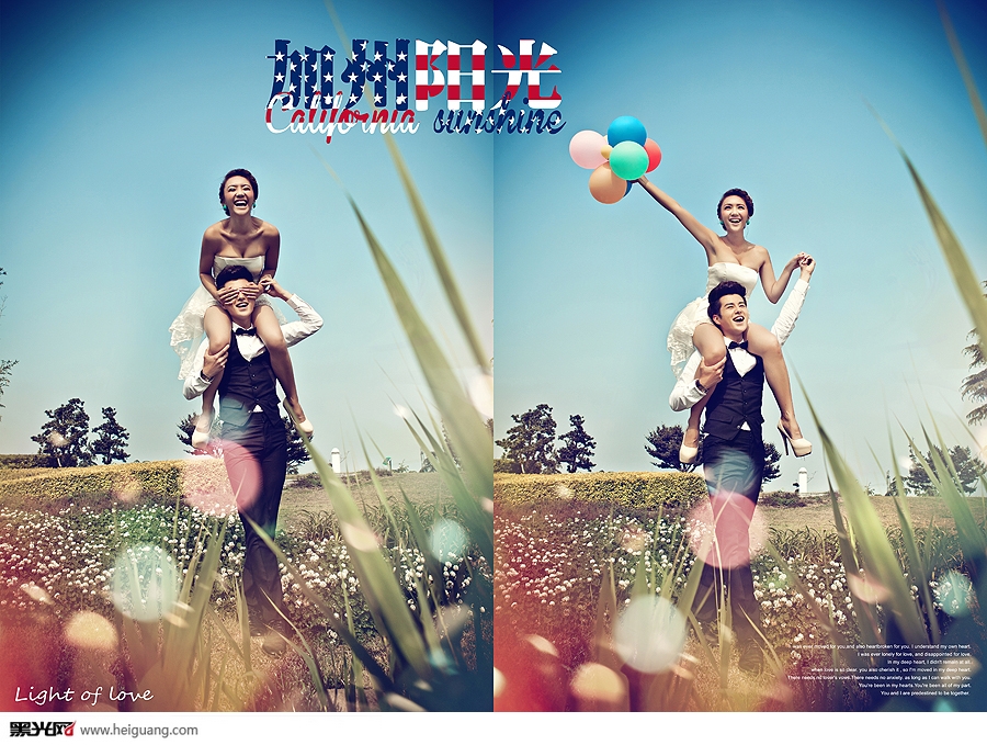 点击大图看下一张:加州阳光 婚纱摄影