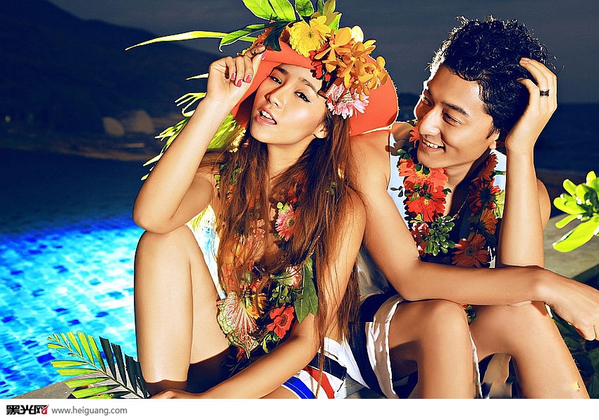 点击大图看下一张：金色夏威夷 婚纱摄影