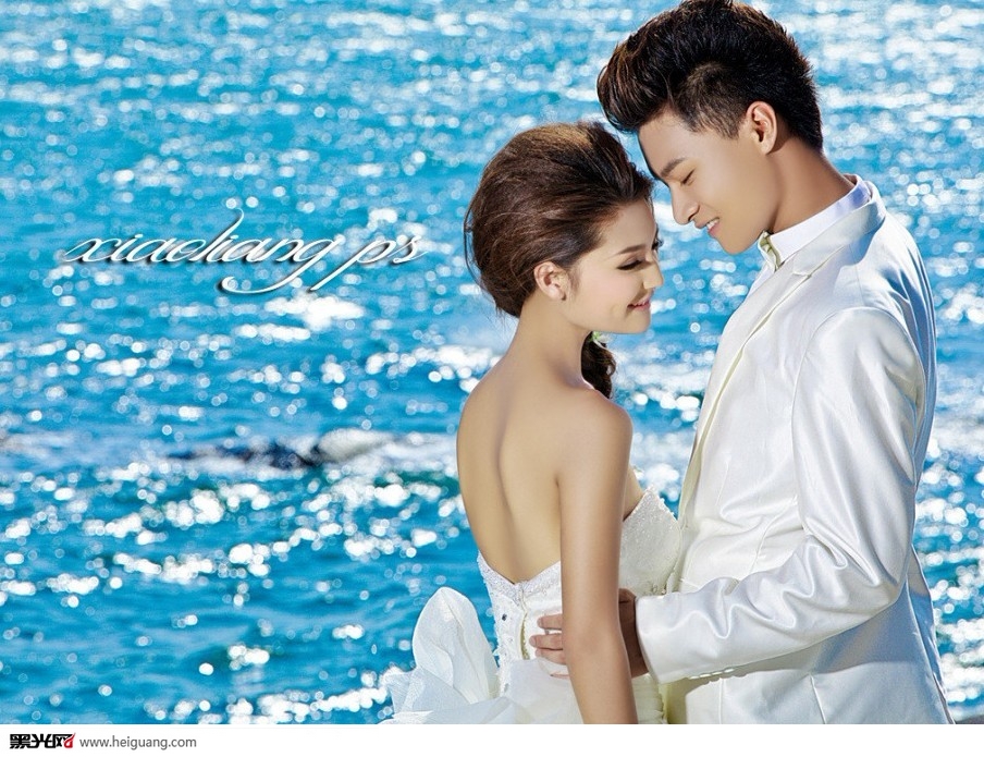 点击大图看下一张：淡淡的蓝 婚纱摄影