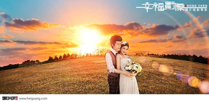 点击大图看下一张：爱之云端 婚纱摄影