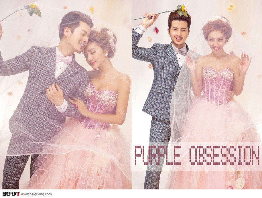 点击大图看下一张:紫色情迷 婚纱摄影