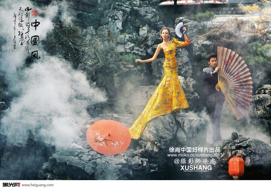 点击大图看下一张：中国风 婚纱摄影