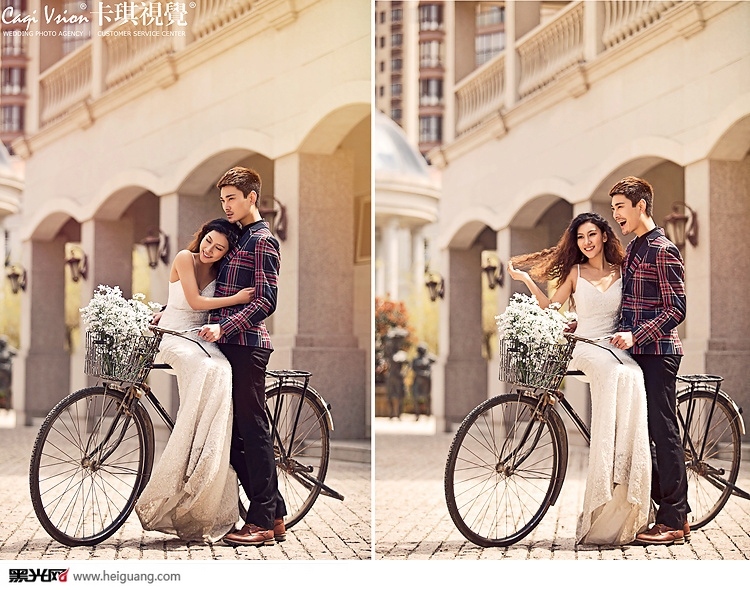 点击大图看下一张：除了你 一切繁华都是背景 婚纱摄影