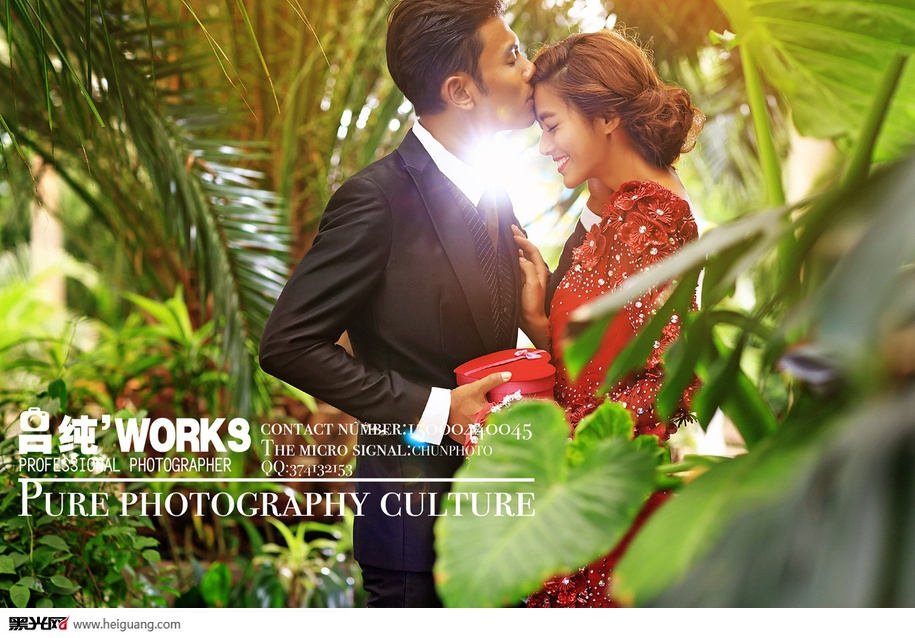 点击大图看下一张:植物园 婚纱摄影