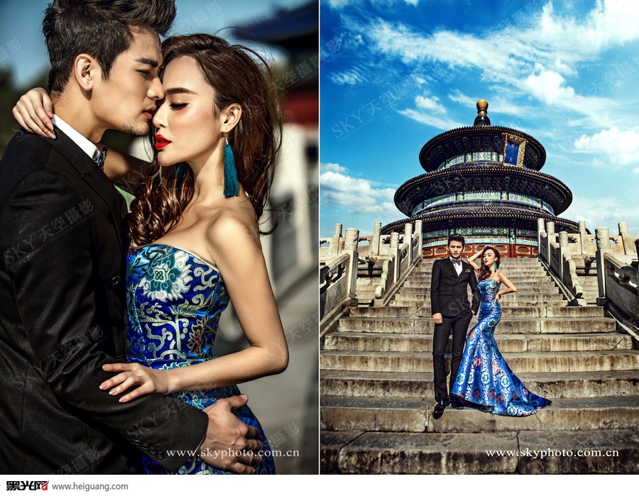 点击大图看下一张：天坛景泰蓝 婚纱摄影