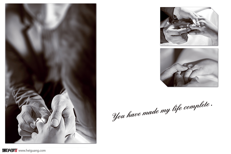 点击大图看下一张：黑白之间 婚纱摄影