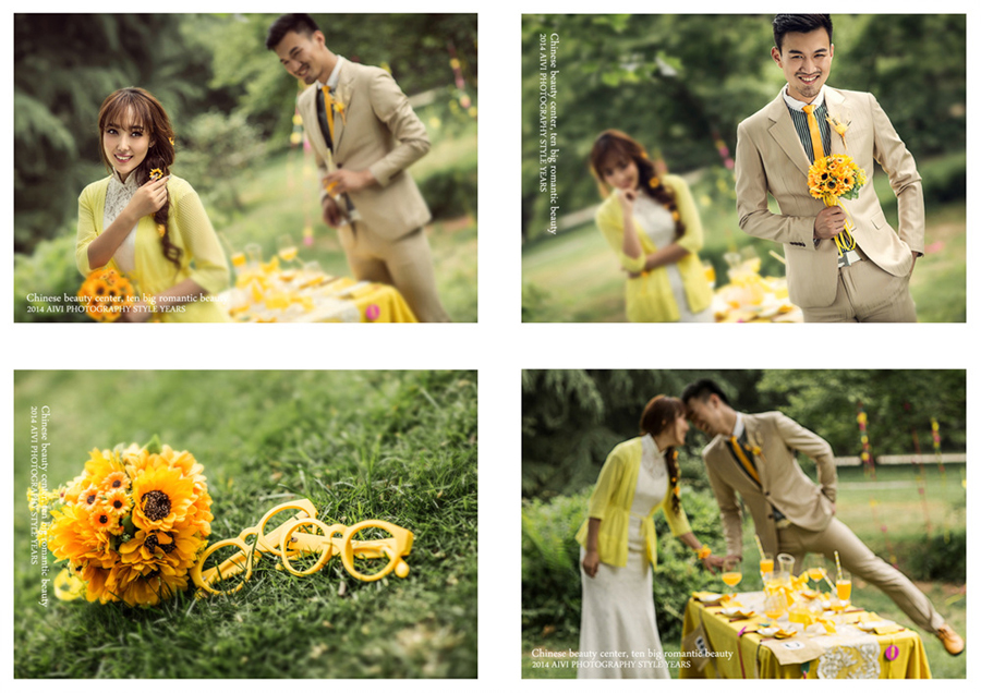 点击大图看下一张：黄色之恋 婚纱摄影