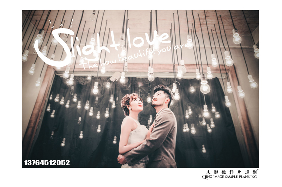 点击大图看下一张：灯光下的爱恋 婚纱摄影