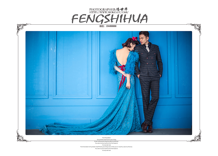 点击大图看下一张：蓝调 婚纱摄影