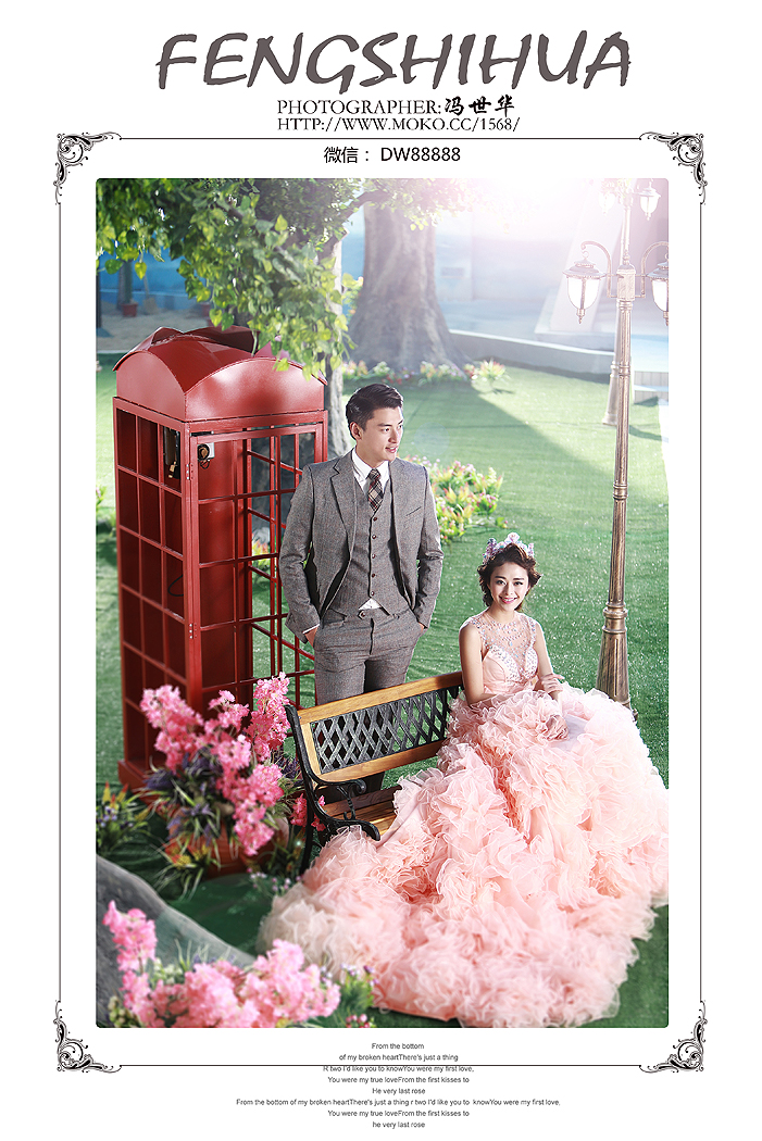 点击大图看下一张：甜蜜微笑 婚纱摄影