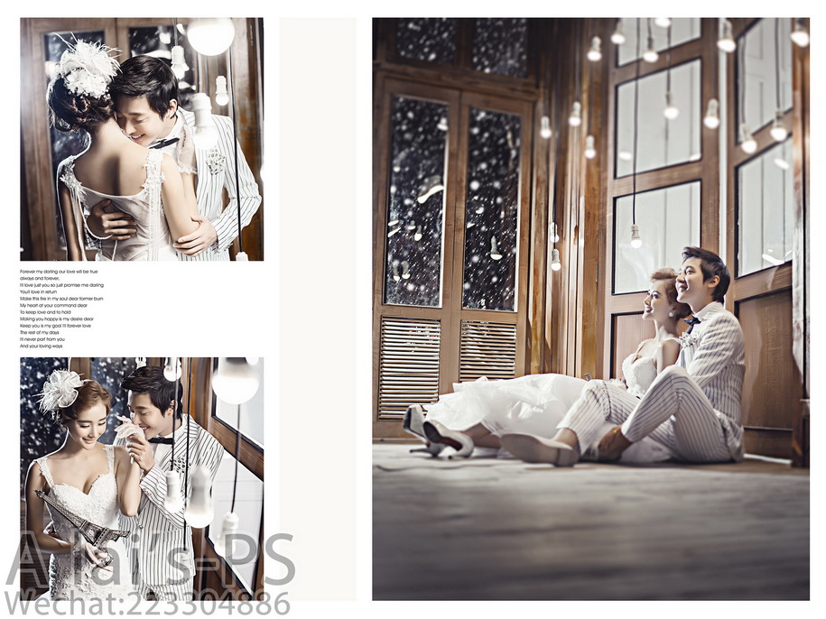 点击大图看下一张：缠绵飘雪 婚纱摄影