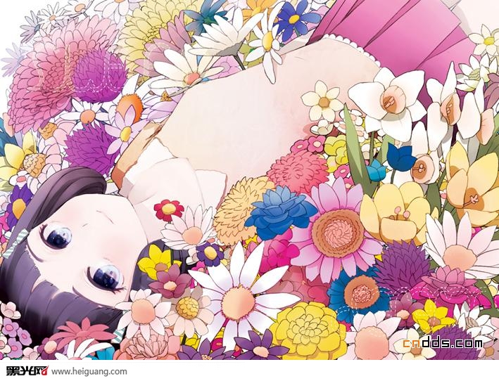 点击大图看下一张:唯美清新系少女插画艺术 设计欣赏