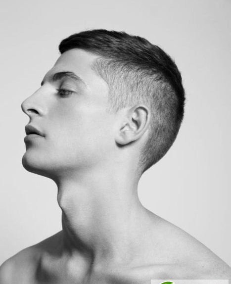 点击大图看下一张：男士莫西干短发发型图片