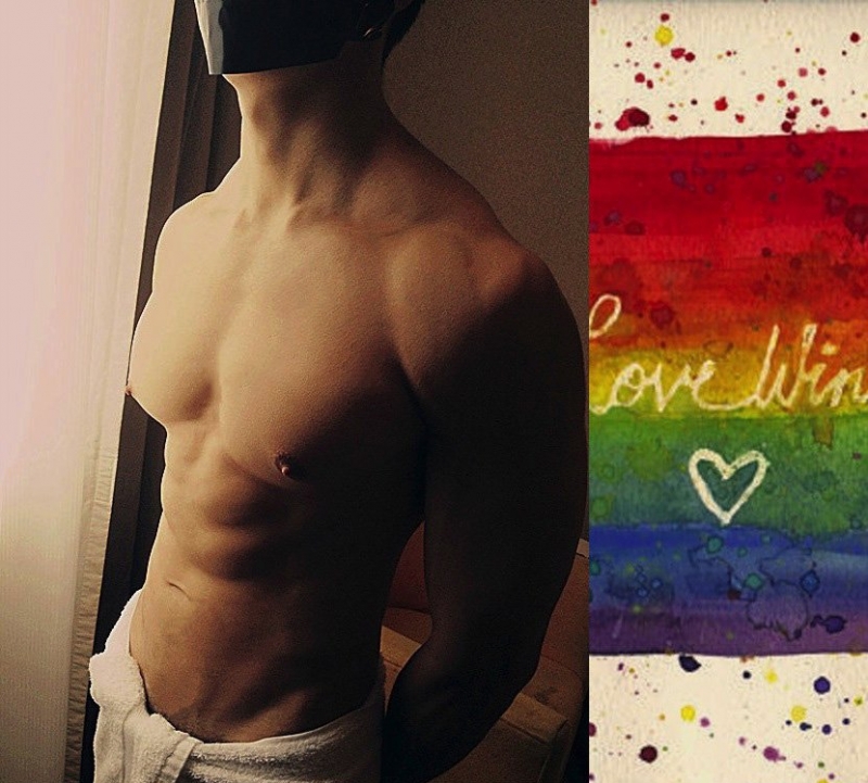 点击大图看下一张:肌肉猛男玩捆绑 肌肉帅哥被绑