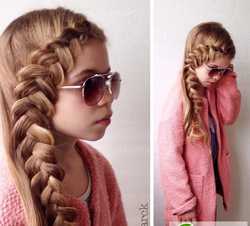 点击大图看下一张：儿童节小女生编发图片大全