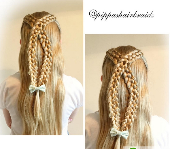 点击大图看下一张：女孩编发发型设计