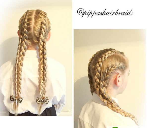 点击大图看下一张：女孩编发发型设计