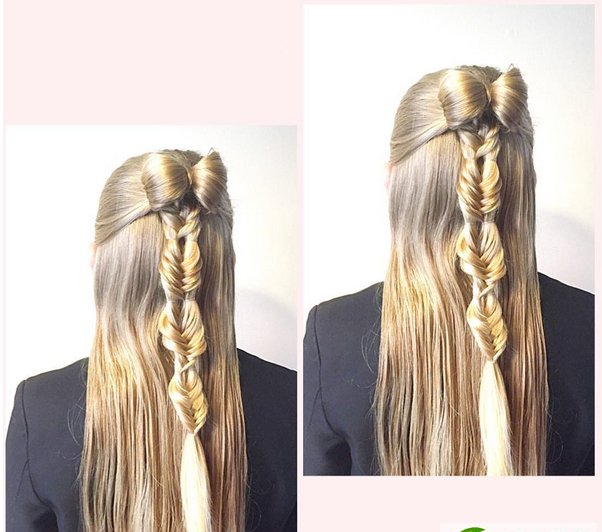 点击大图看下一张:小女孩舞蹈表演编发扎发图片