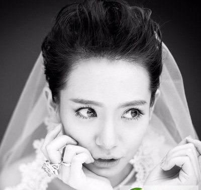 点击大图看下一张:短发女生适合什么新娘发型 戚薇新娘短发造型盘点