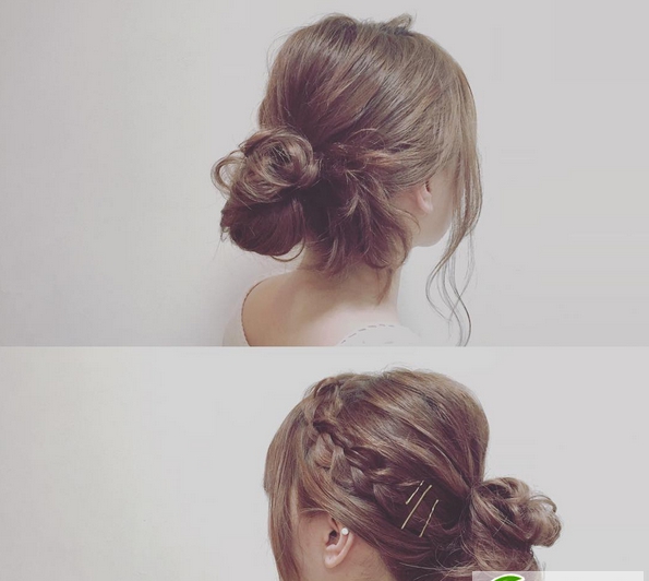 点击大图看下一张:小清新丸子头图解教程 丸子头扎发技巧和步骤